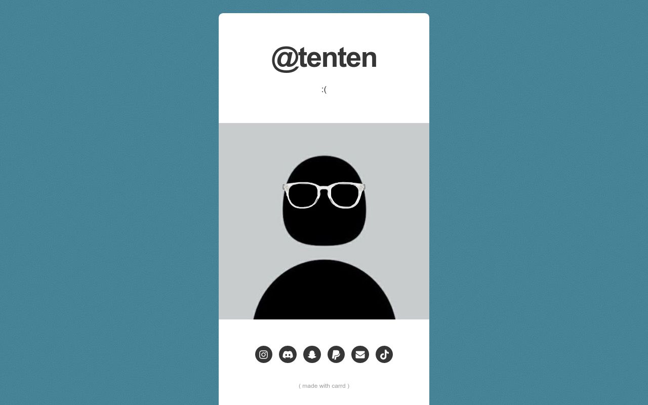 Carrd profile picture for @tent